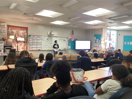 guest speaker in classroom